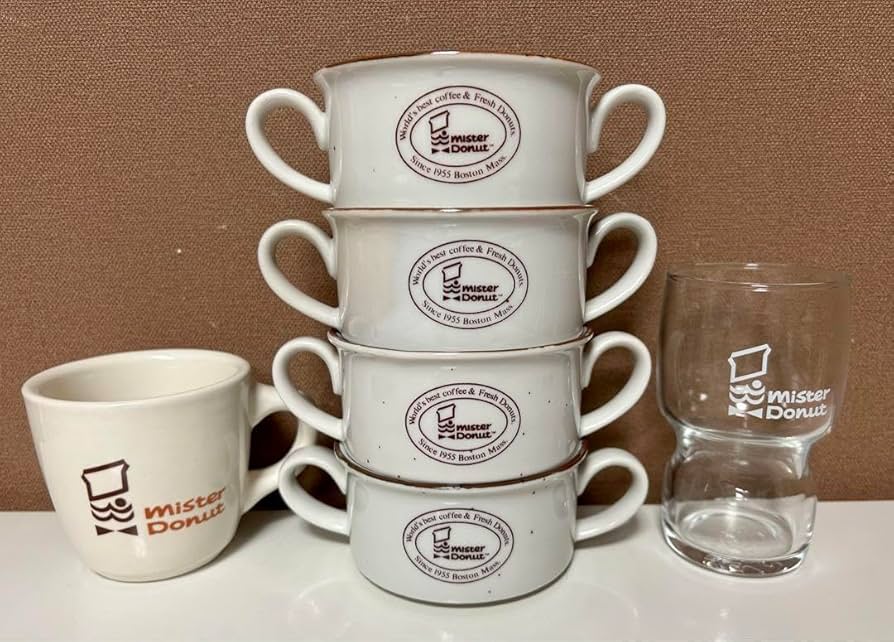 ミスド　マグカップ　（Ｖｅｒｒｙ　Ｏｌｄ　＆　Ｒａｒｅ） misterdonut ミスド マグカップ レトロ 旧ロゴ - メルカリ